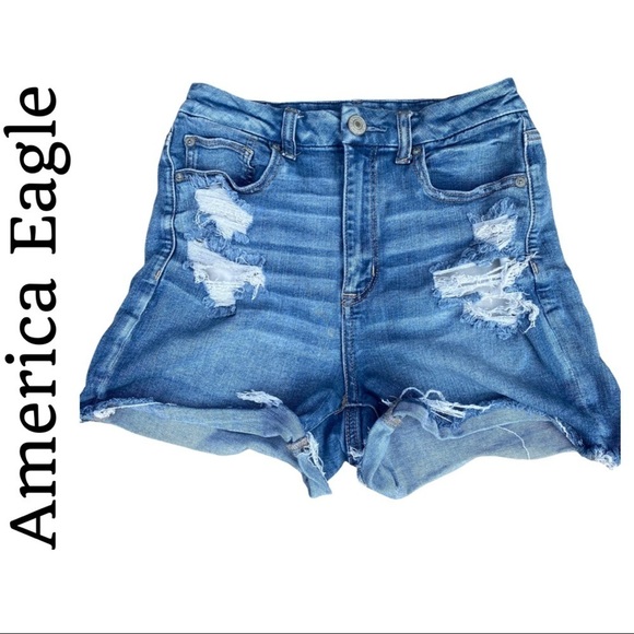 American Eagle Curvy Hi-Rise Shortie Size 6 🩳 - Picture 1 of 13